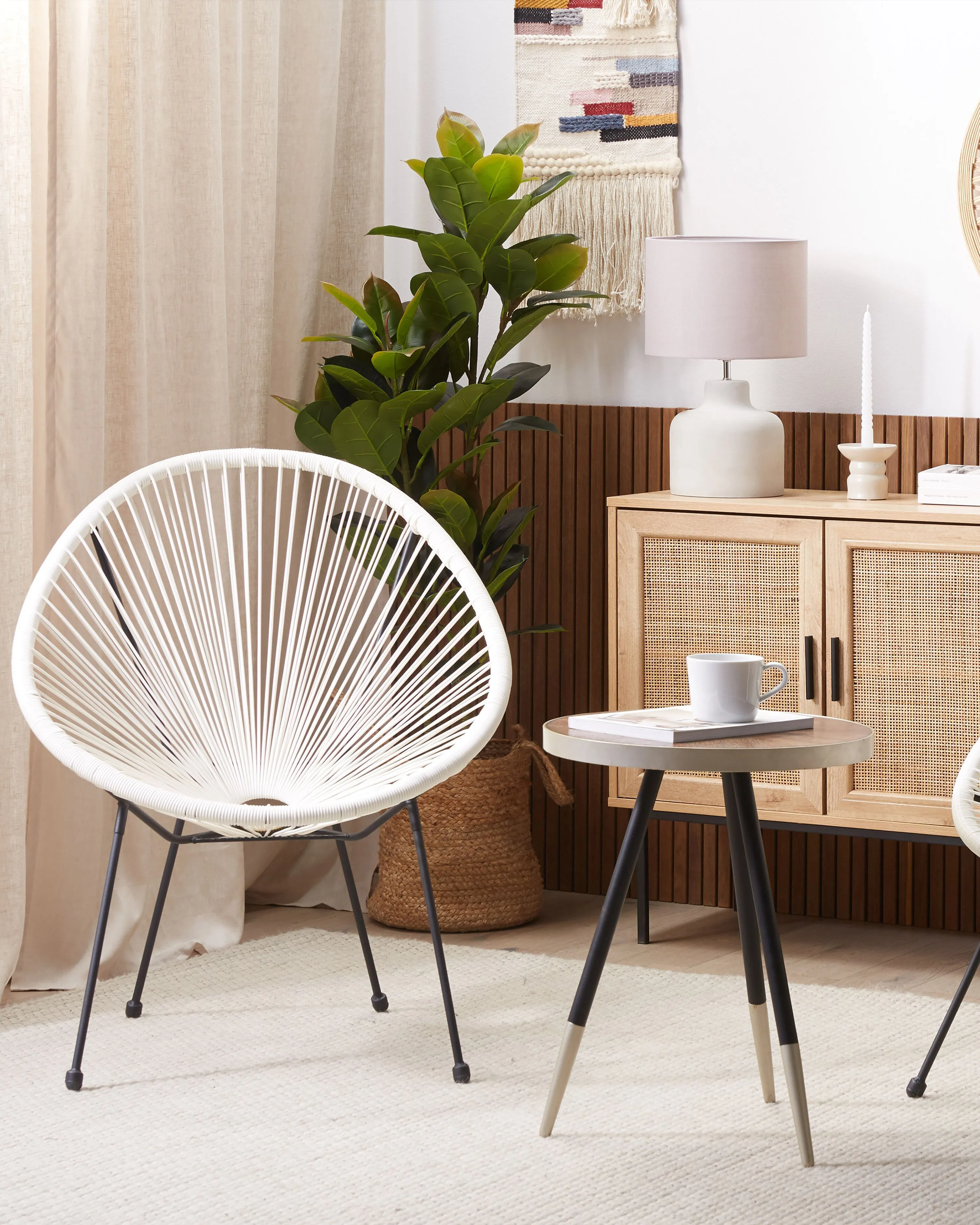 Set van 2 tuinstoelen ACAPULCO II PE rotan Wit