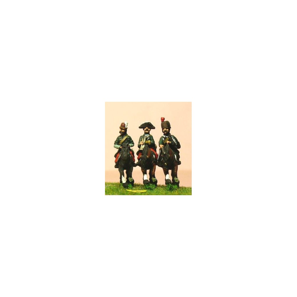 Seven Years War Prussian: Command: 2 Lancer Officers & Trumpeter