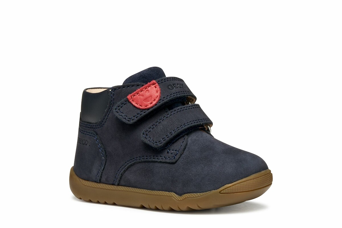 GEOX<br>Tênis de couro com velcro, primeiros passos, Macchia