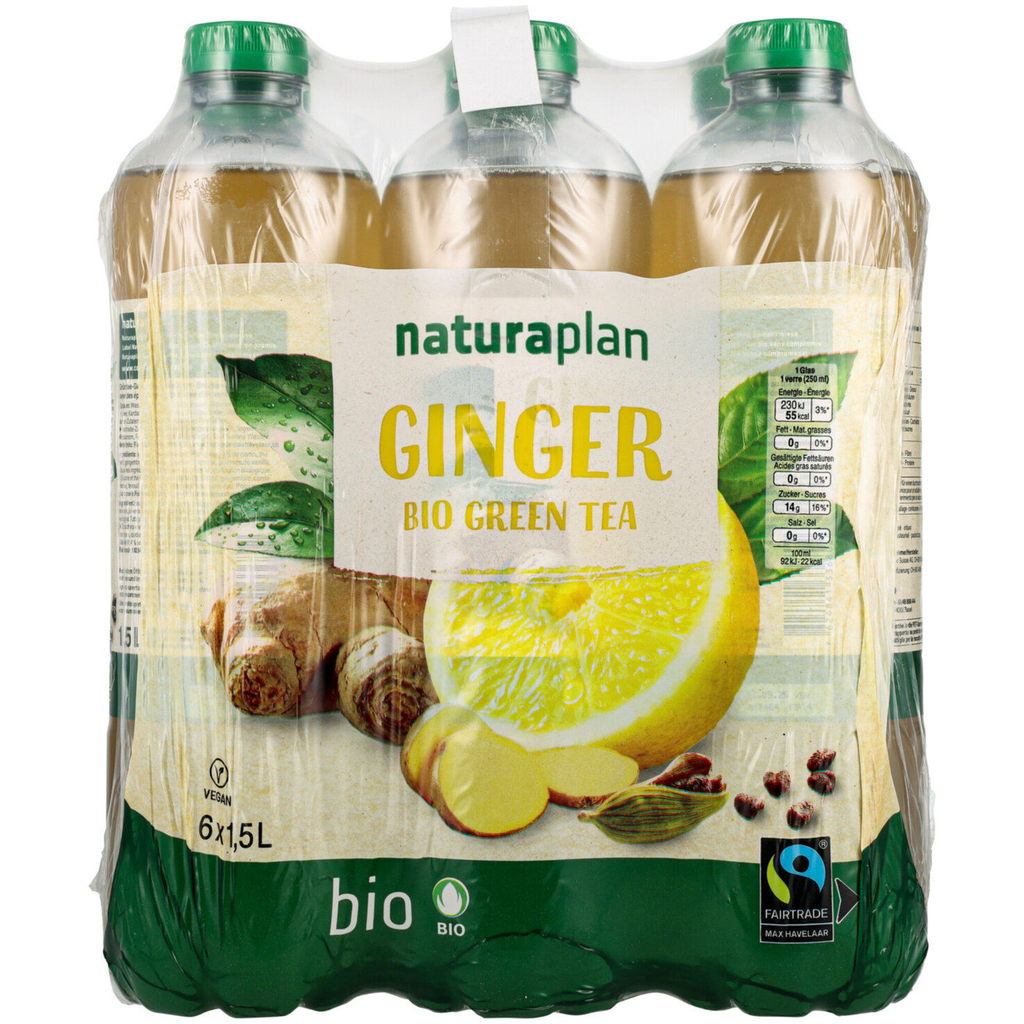 Naturaplan Organic Ginger Green Ice Tea 6x1.5l