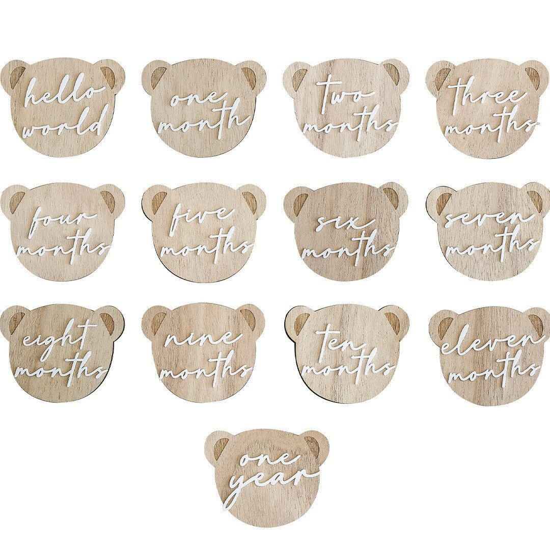 Ginger ray mijlpaal kaarten teddybeer