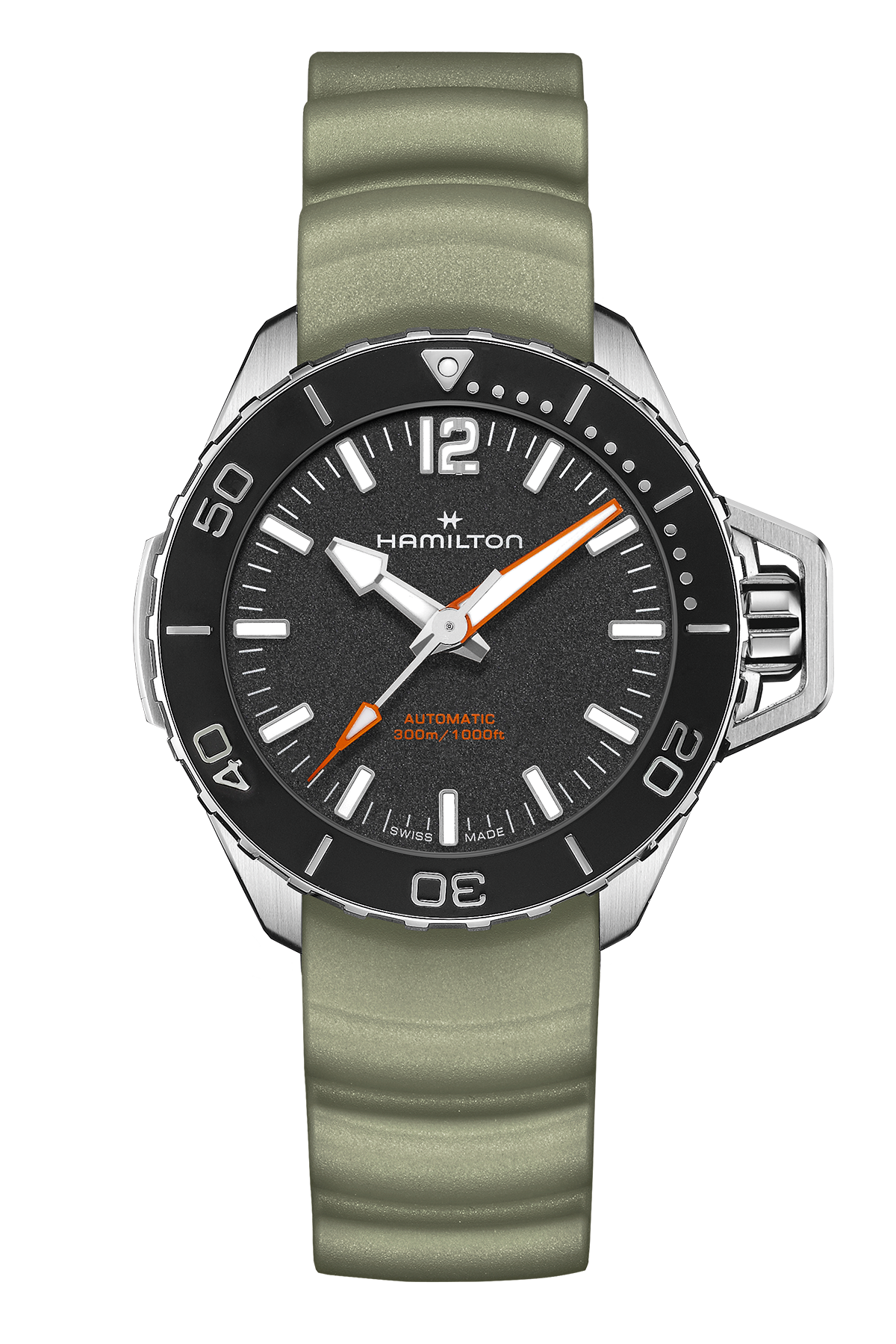 Hamilton Khaki Navy Frogman Silber H77455331