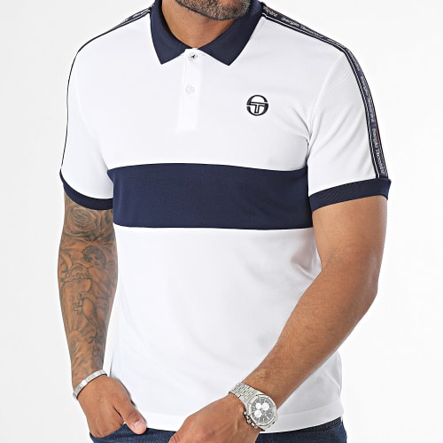 Polo Manches Courtes A Bandes Midday 40293 Blanc