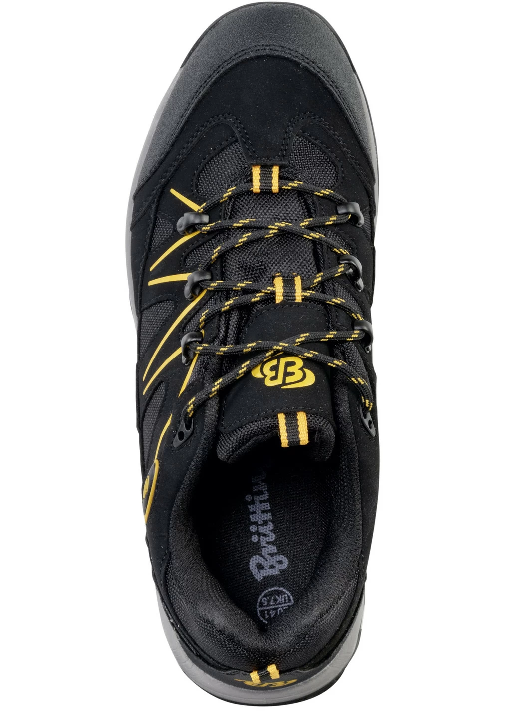 Schnürschuh mit gummierten Besätzen