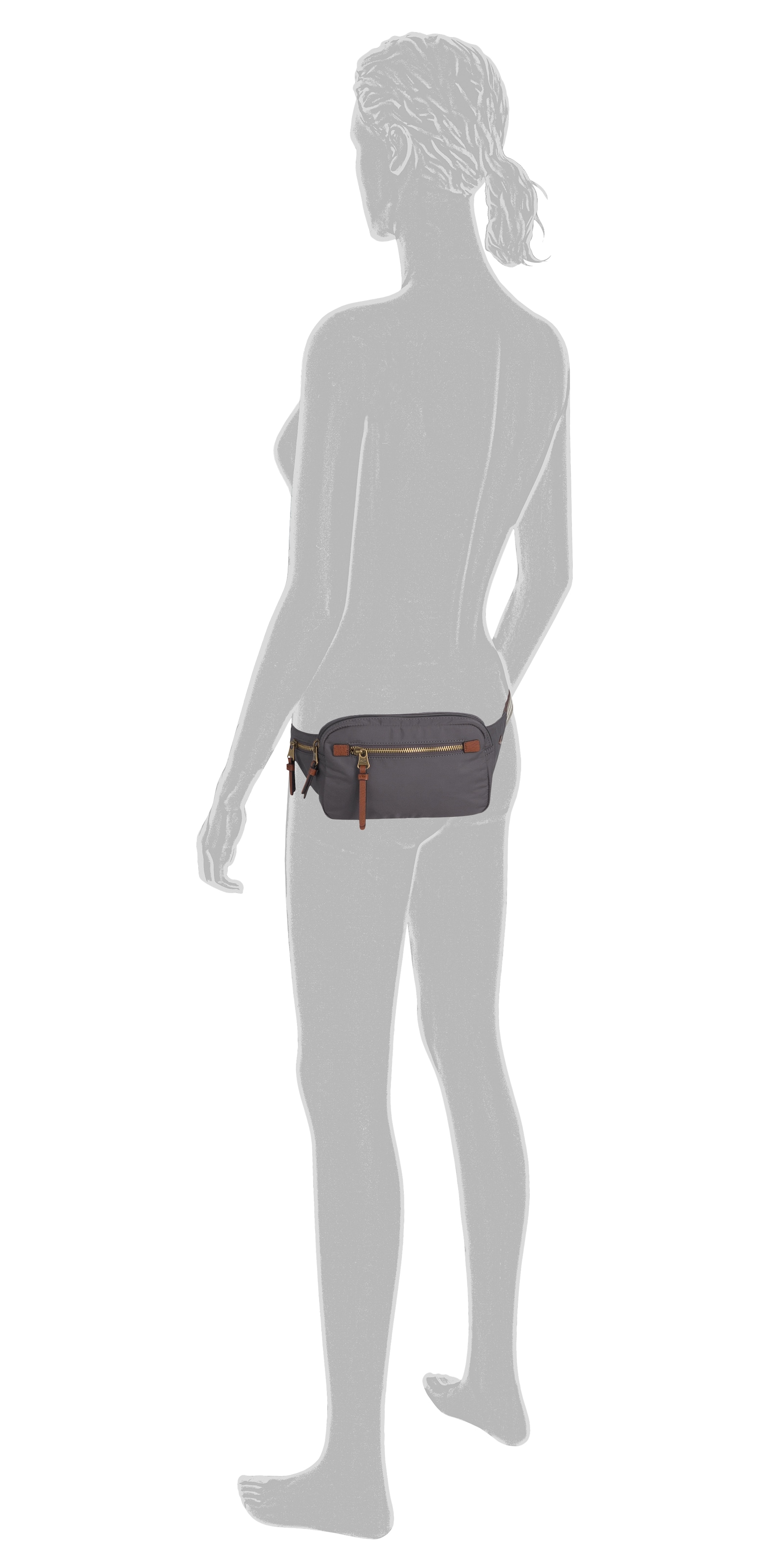 camel active Bauchtasche »Bari« aus hochwertigem matten Nylon mit gestreiftem Gewebeband