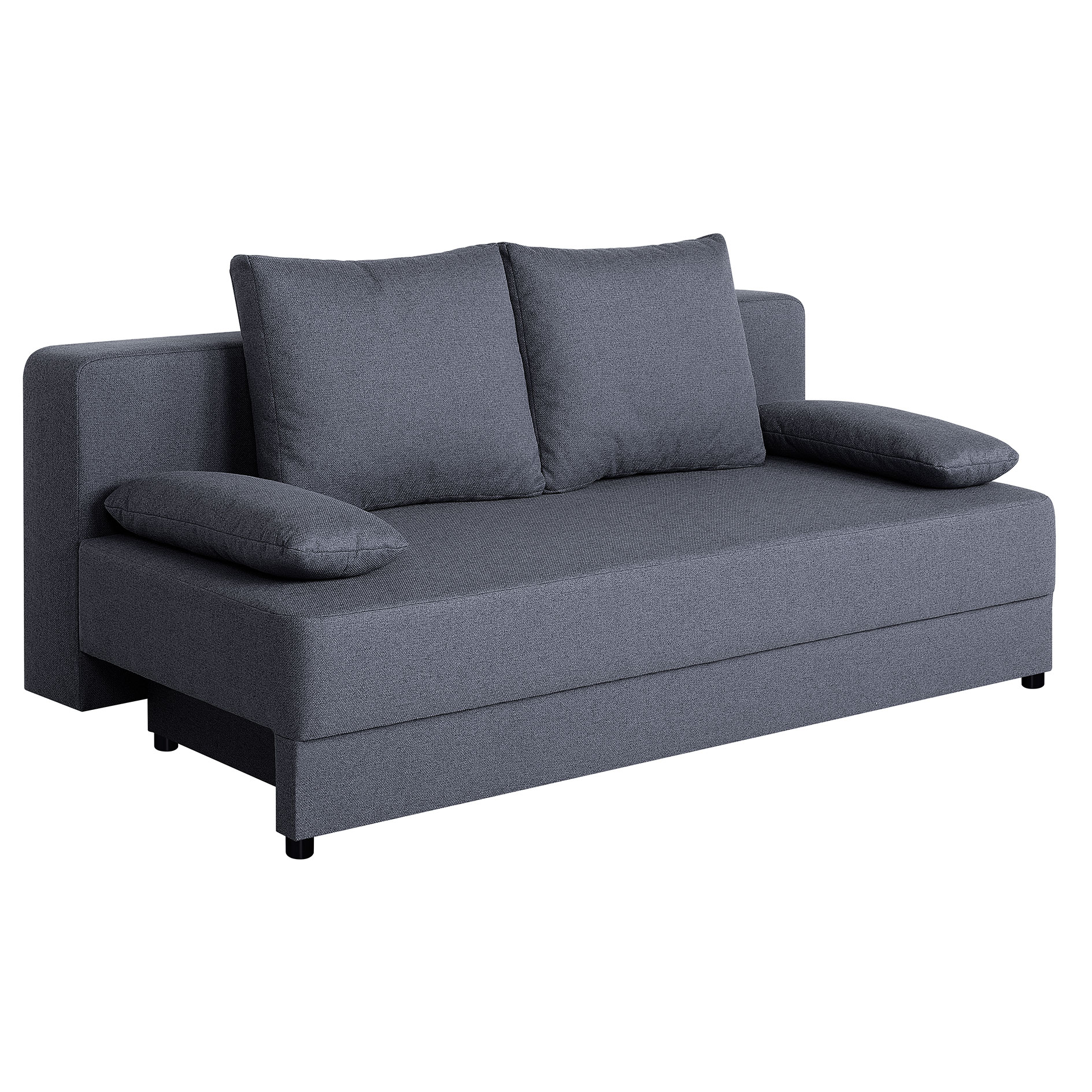 Schlafsofa - dunkelgrau - mit Staukasten und Liegefunktion - Dauerschläfer