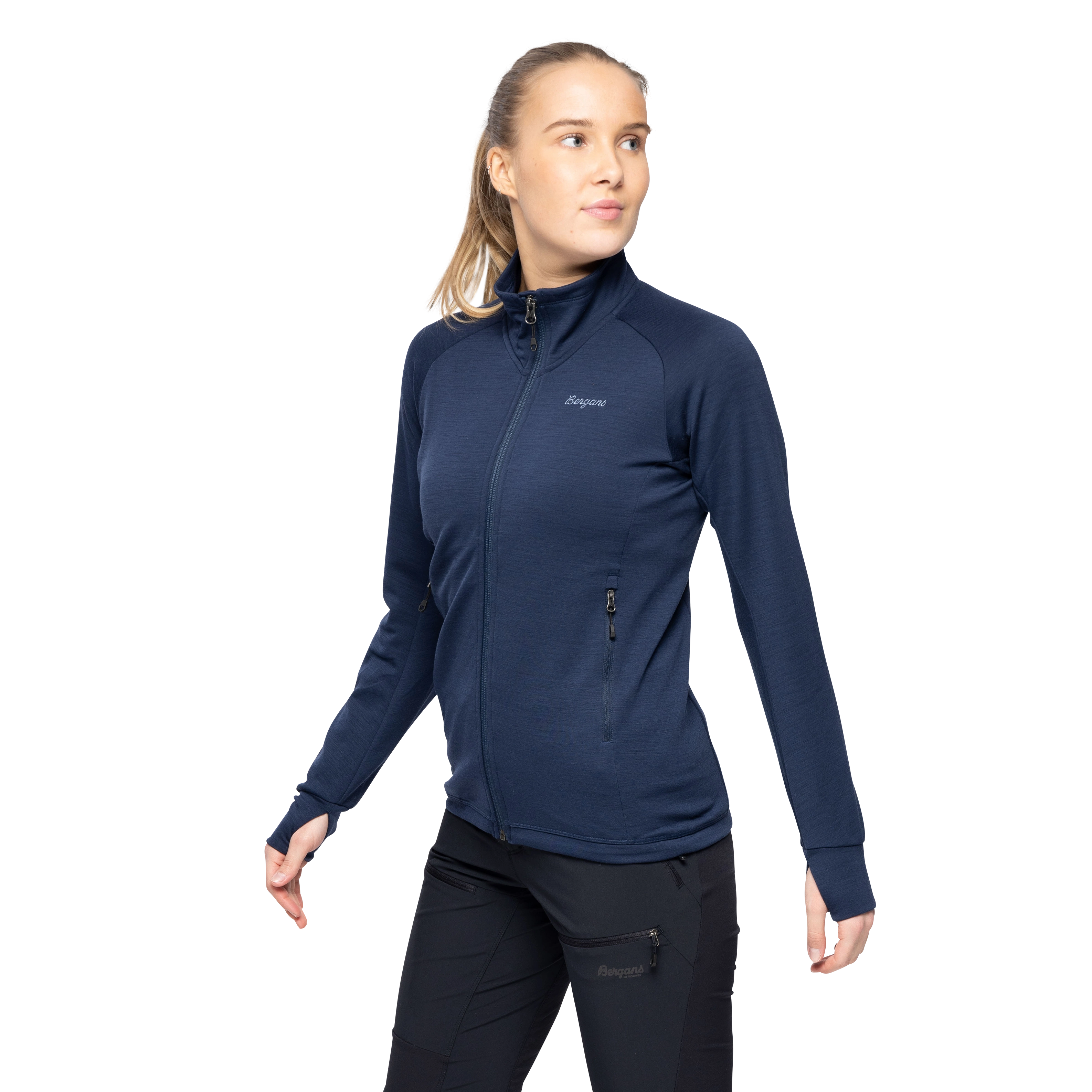 Rabot Merino Tech Midlayer Jacket Women Navy Blue