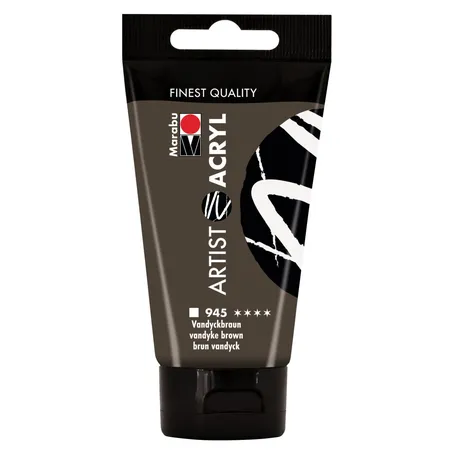 Marabu Artist Acryl, Vandyckbraun 945, 75 ml