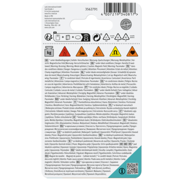 Magneetschijf Neodymium verzinkboor silicium 22mm 2 stuks