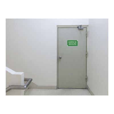 Exacompta - Panneau de signalisation adhésif - Sortie de secours - 200 x 110 mm - vert