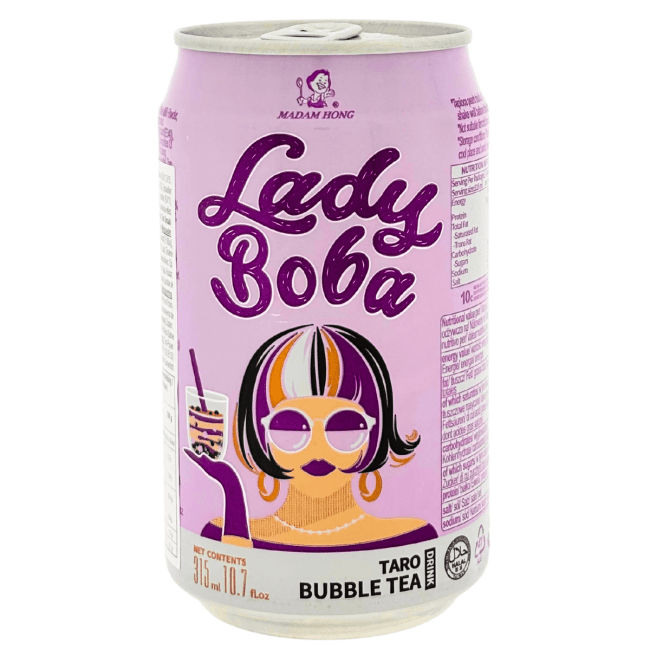 Madam Hong Lady Boba Bubbelthee Drank Taro Smaak 315ml