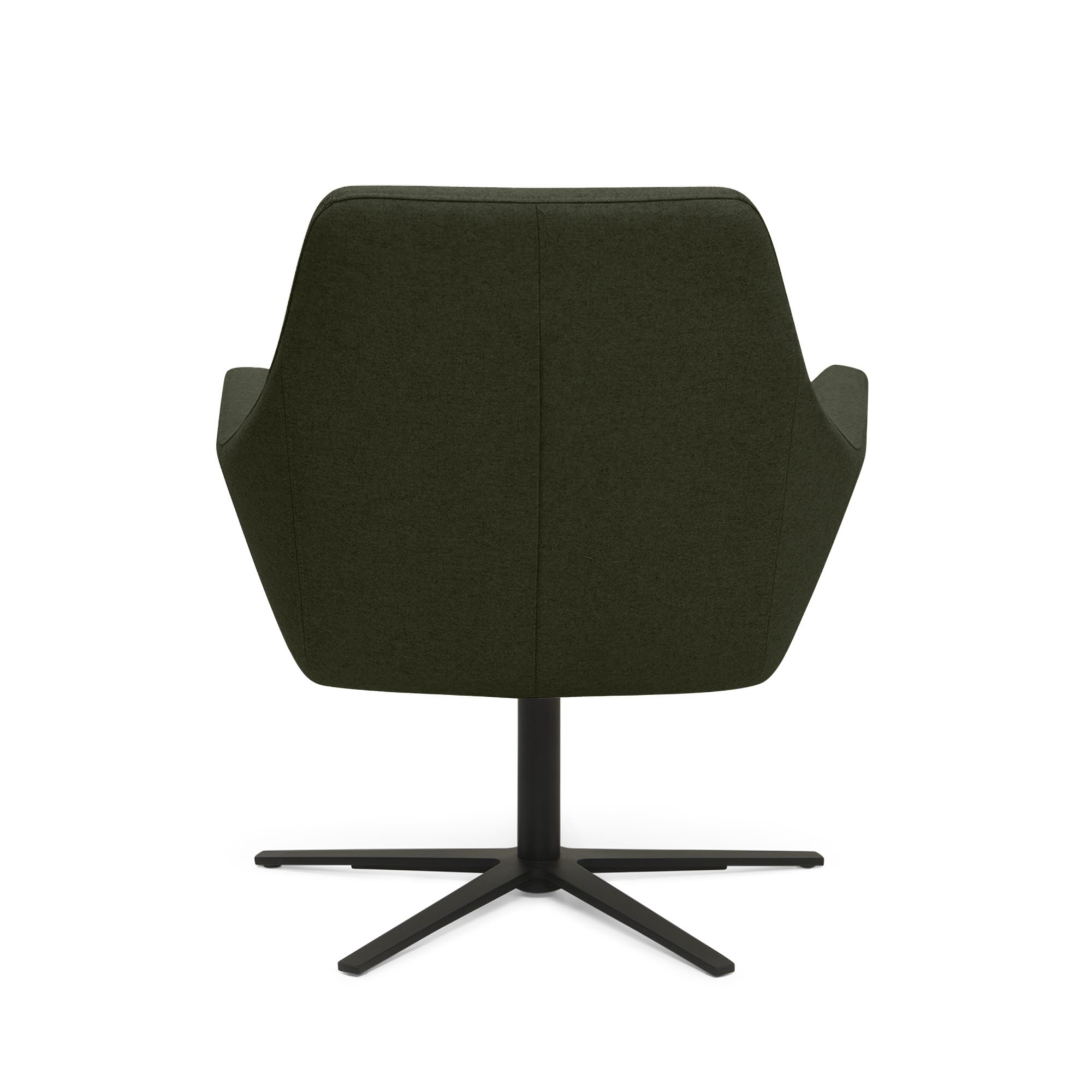 Loods 5 Design fauteuil Dunk Stof: Facet Olive 53 | Frame Zwart