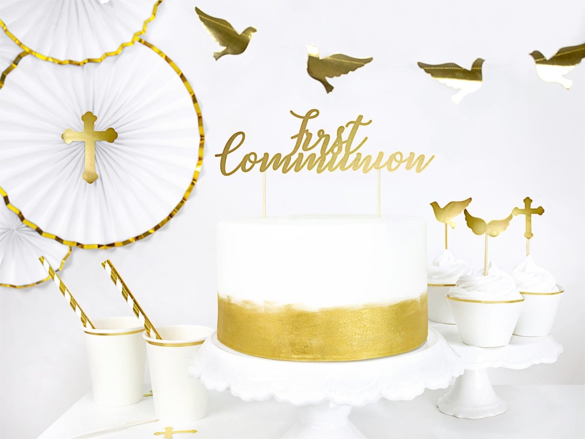 Taarttopper 1ste Communnie Goud 21cm