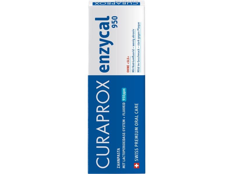 CURAPROX Zahnpasta Enzycal 950 75 ml Zahncreme mild im Geschmack und stark gegen Plaque