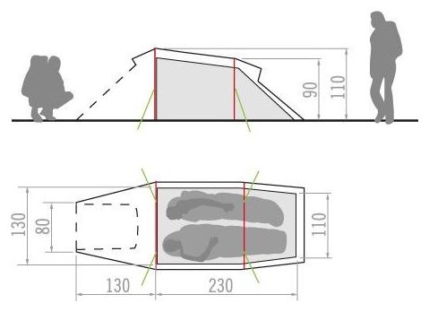 Tente Vaude Arco 2P Vert