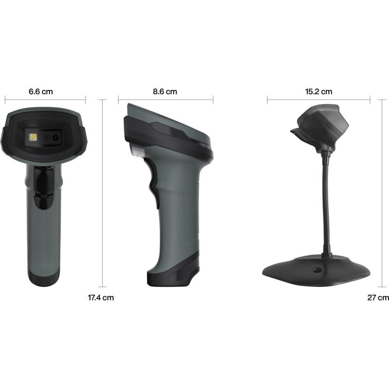 Safescan 330-W – Lecteur de codes-barres plug & play, avec support