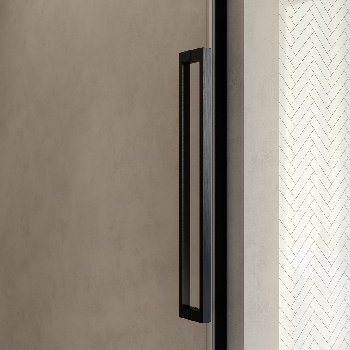 Brauer Stellar nisdeur met vaste wand 148.5-160cm gunmetal geborsteld PVD
