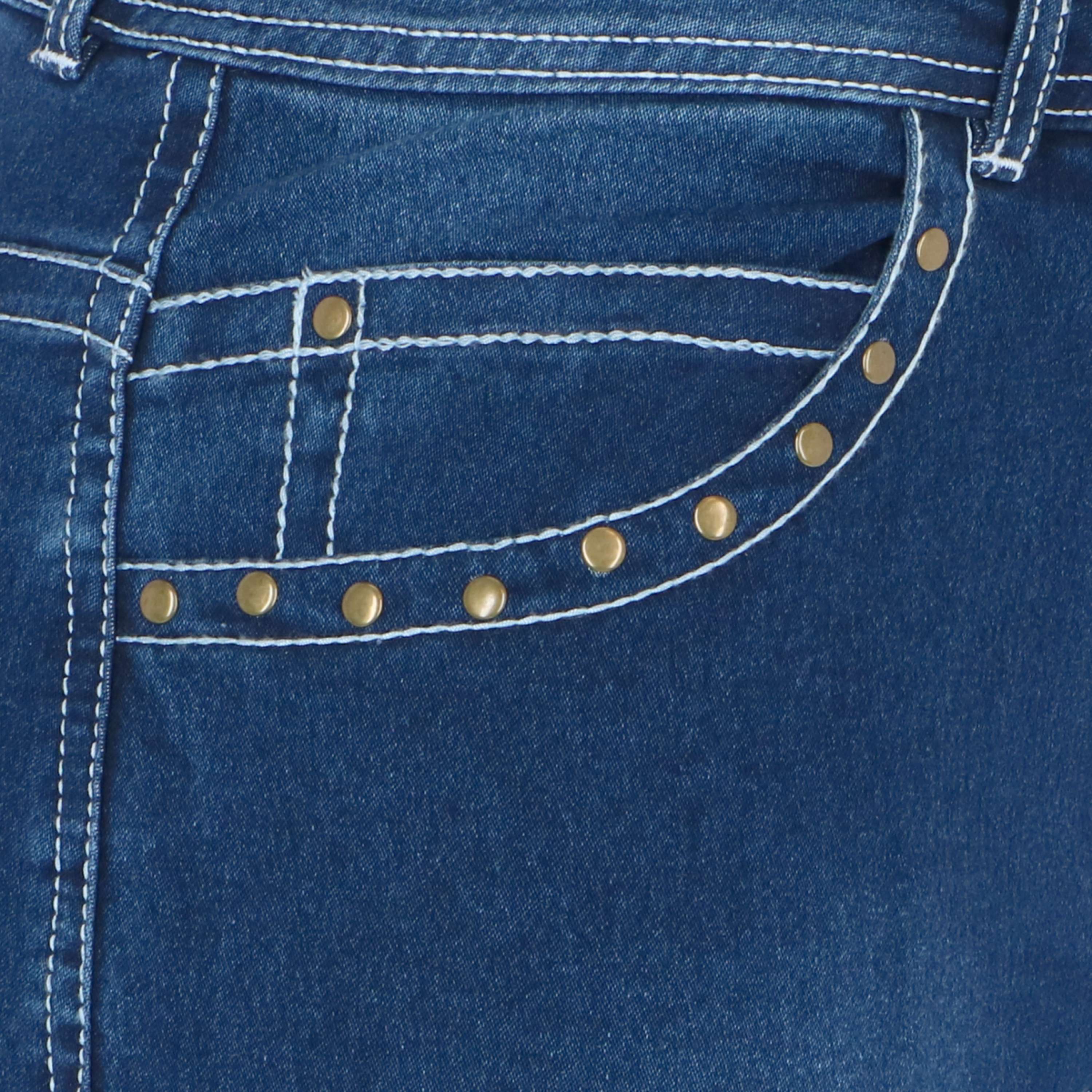 HKM Rijbroek Pasadena Summer Denim Siliconen Zitvlak Jeans Blauw
