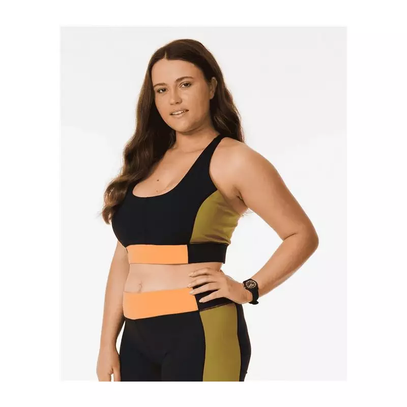 Teeshirt femme RIPCURL Rss Valley Block Crop Black