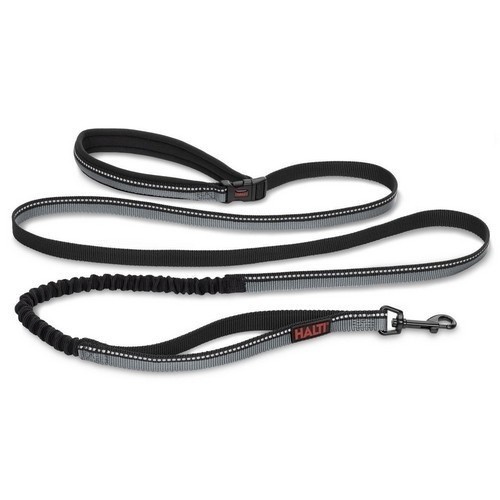 Guia multifuncional de 2,1 m x 1,5 cm para cães, preta.