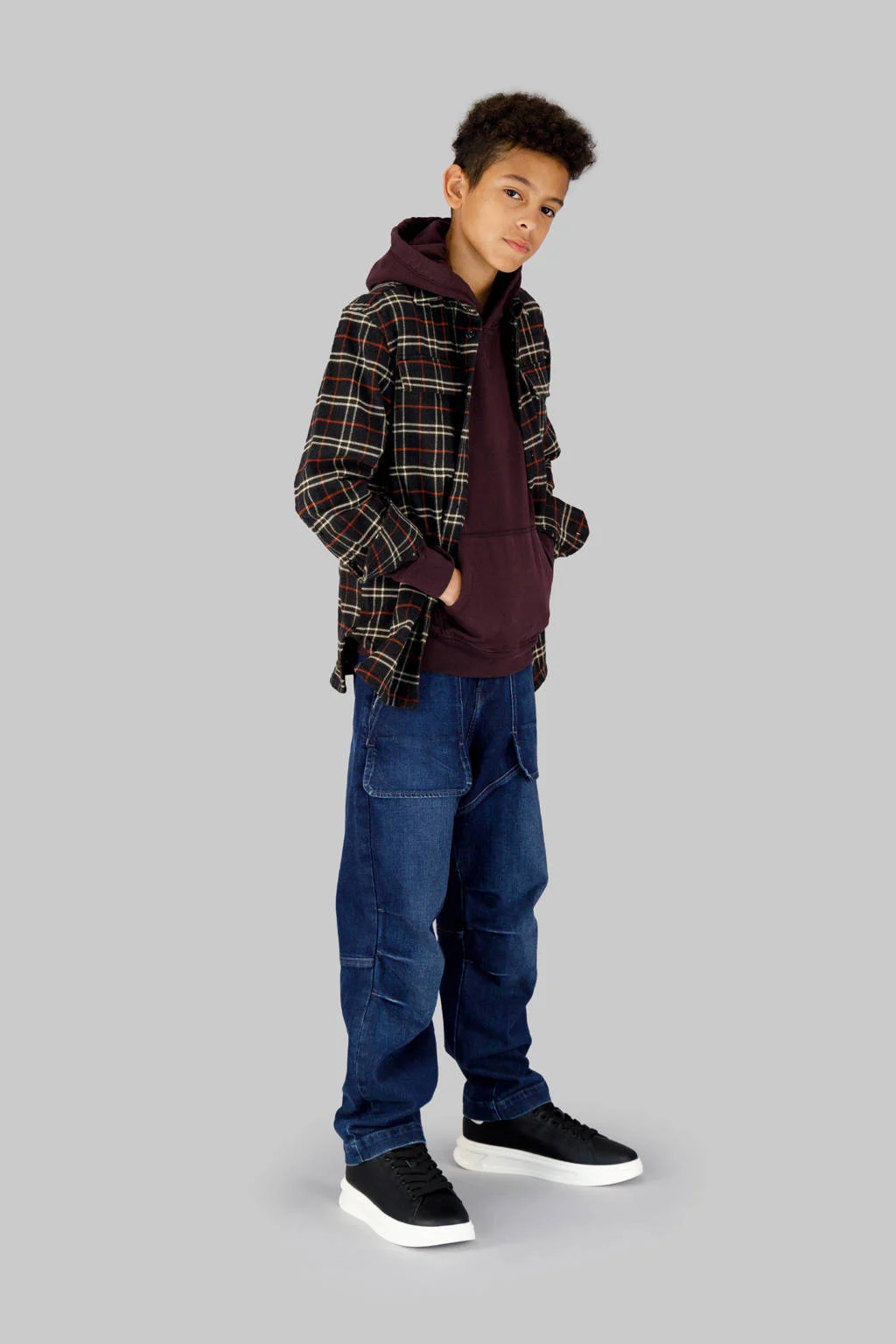 G-STAR high waist loose fit jeans dark blue denim
