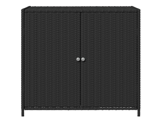 VIDAXL - Armoire de jardin Armoire de rangement de jardin noir 83x45x76 cm résine tress...