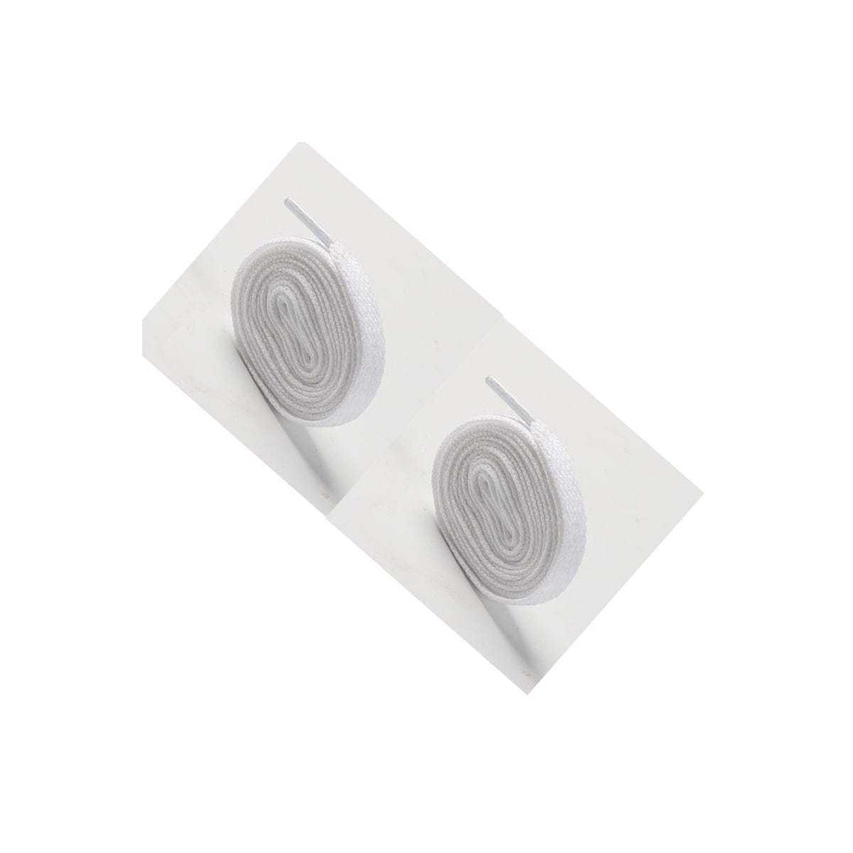 Flate skolisser i polyester, 4 par skolisser Hvit M