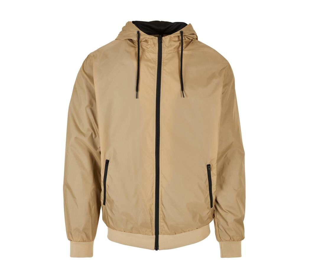 BUILD YOUR BRAND BY016 - Veste Coupe-Vent Élégante et Fonctionnelle pour Hommes