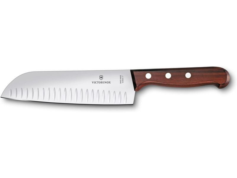 Victorinox Swiss Modern Santokumesser Elegantes Messer mit Kullenschliff