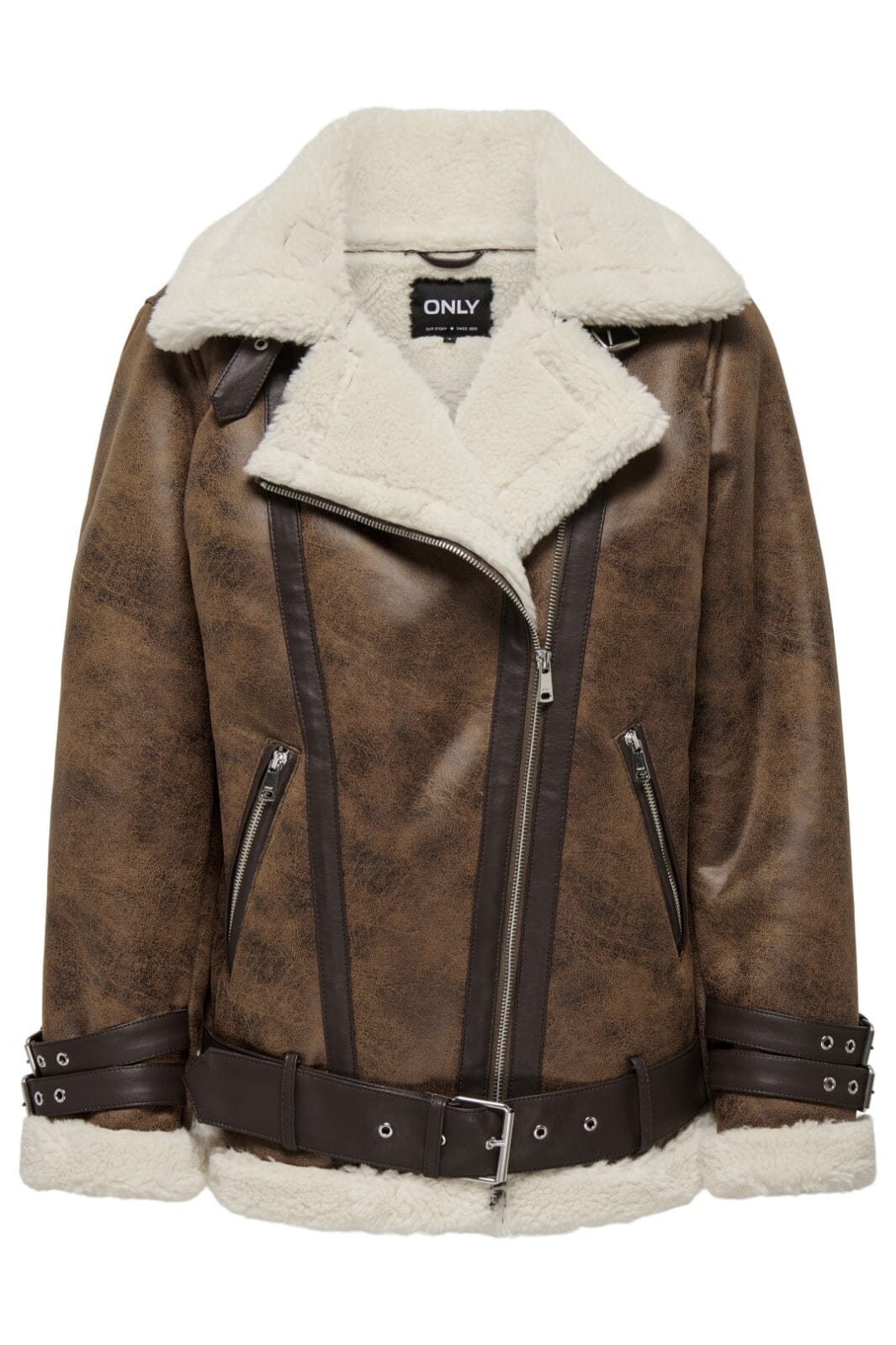 Only Onlolympia Faux Bonded Biker Cc