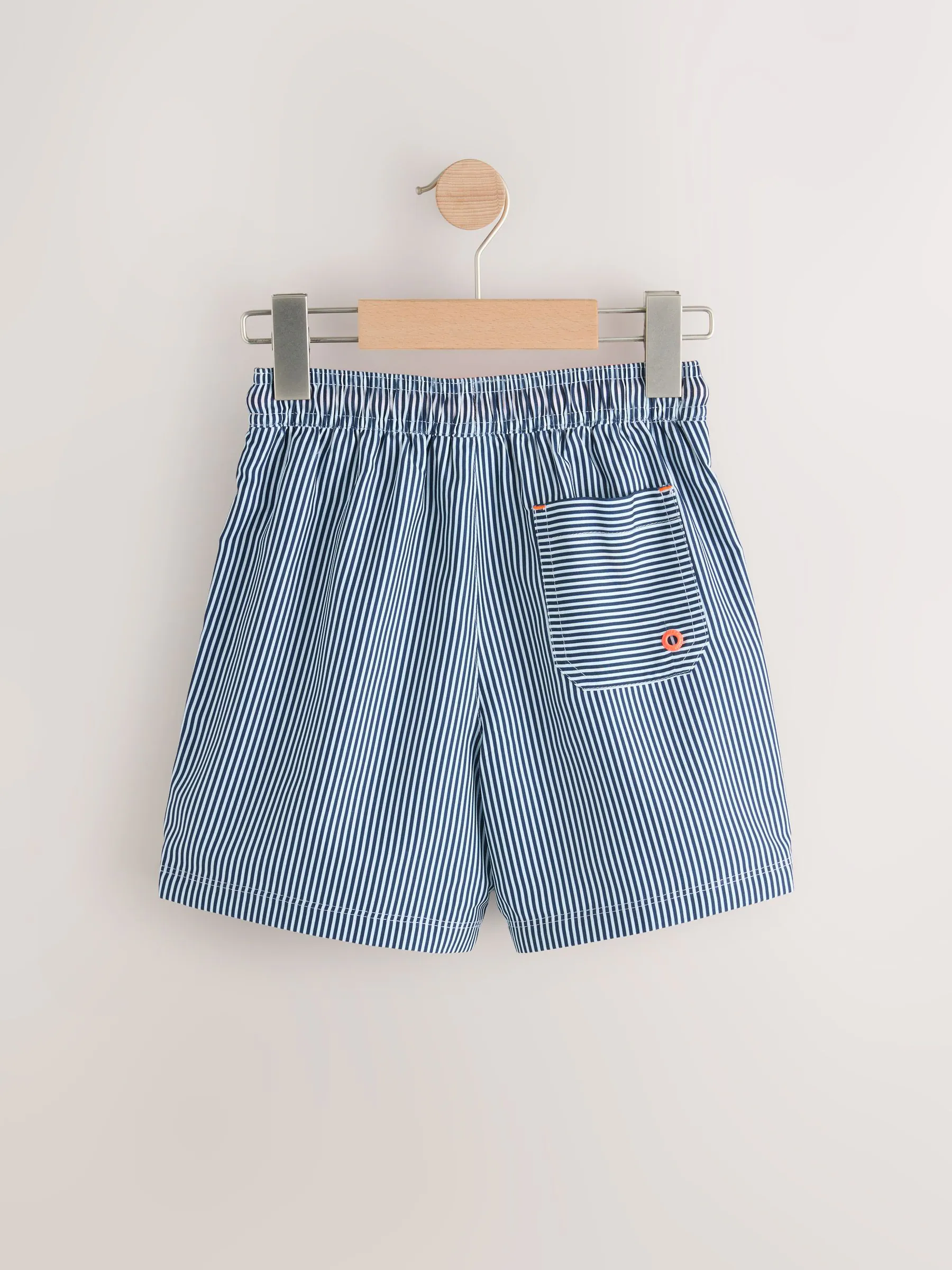 Blauw/wit - Gestreept zwemshort (3-16jr)