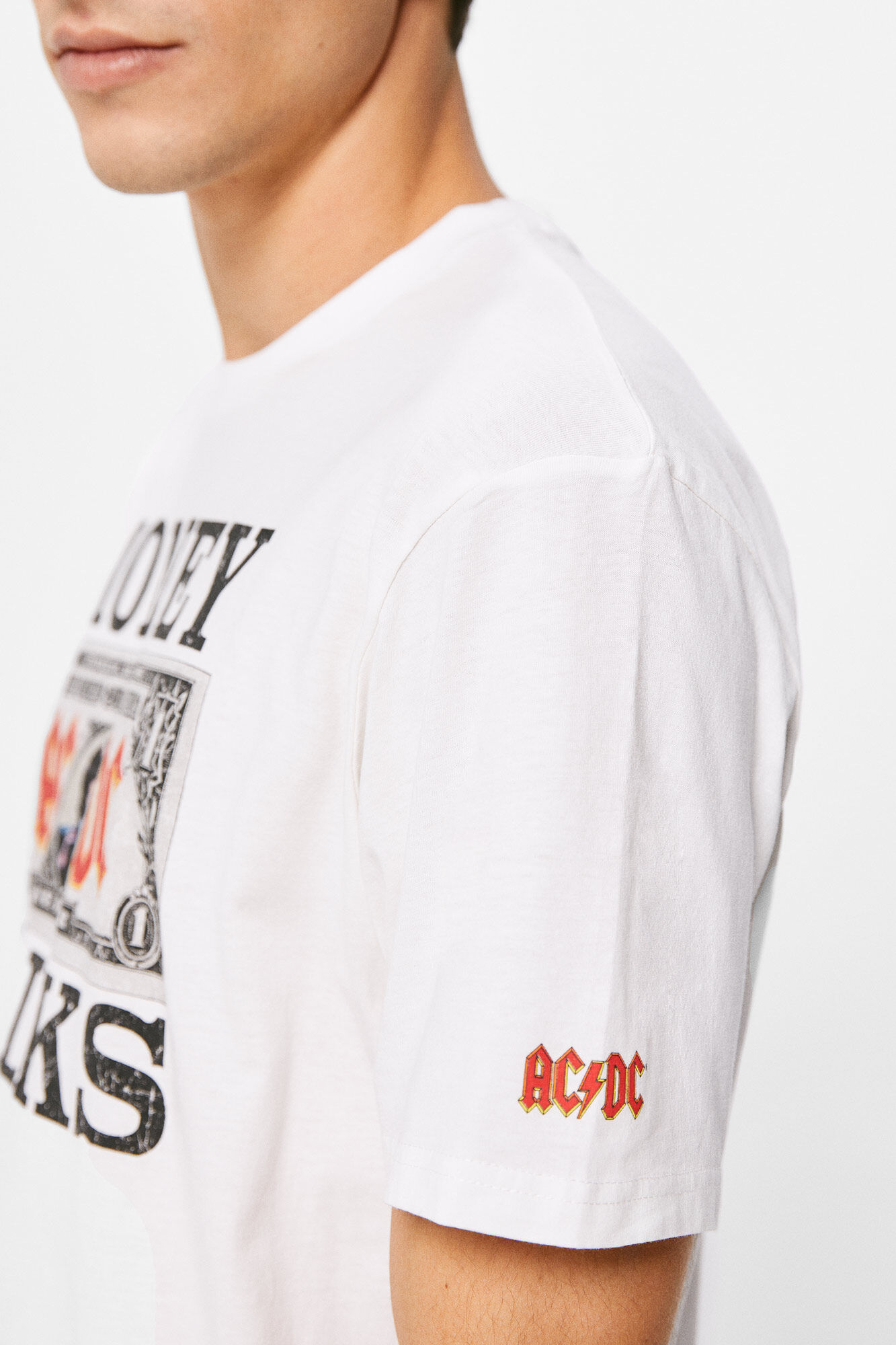 Camiseta AC/DC Money Talks - Marfim