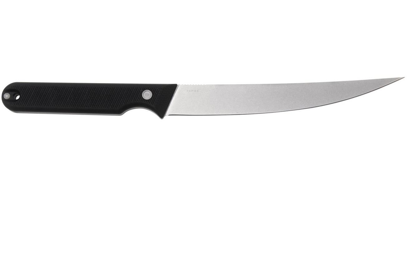 The James Brand The Humboldt KN130114-00 Böhler N690 Stonewash, Black G10, fileermes, Conner Coffin design