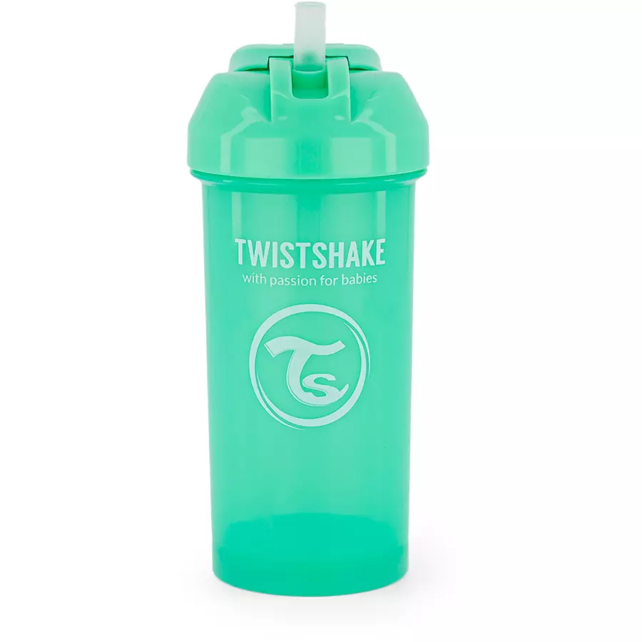 TWISTSHAKE Strohhalmbecher 360 ml in pastell grün