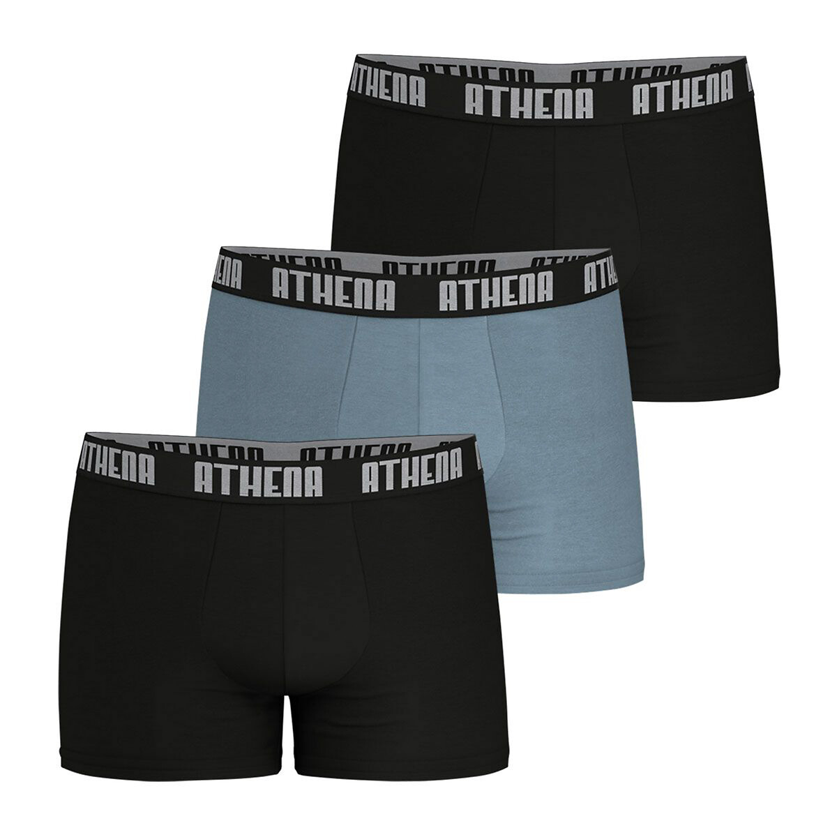 ATHENA<br>Conjunto de 3 cuecas boxer na cor básica