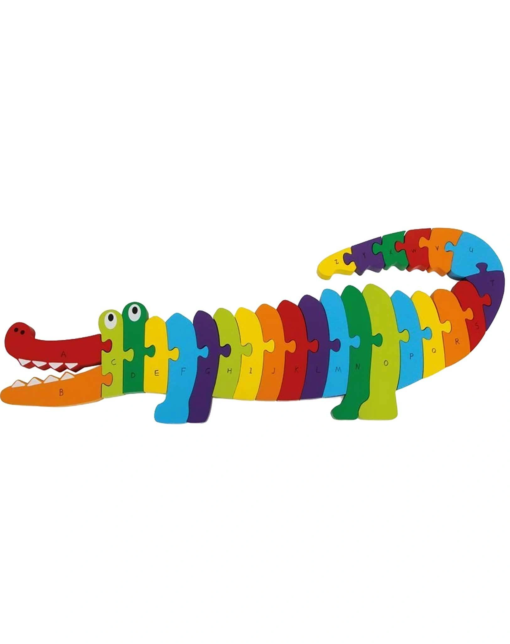 Puzzle Krokodil ABC 26-teilig aus Holz