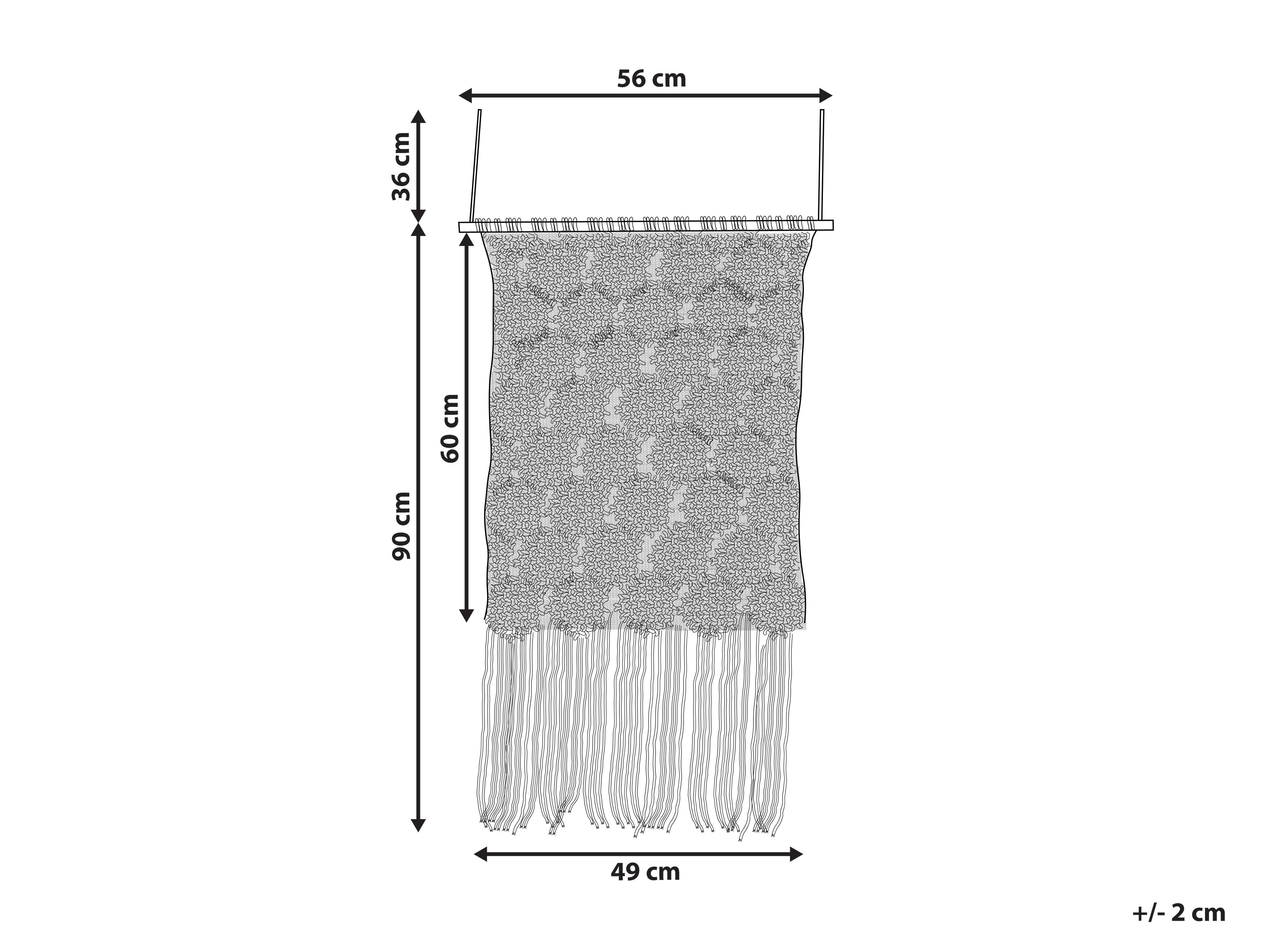 Stoffen wanddecoratie OKARA Katoen 126 cm Beige