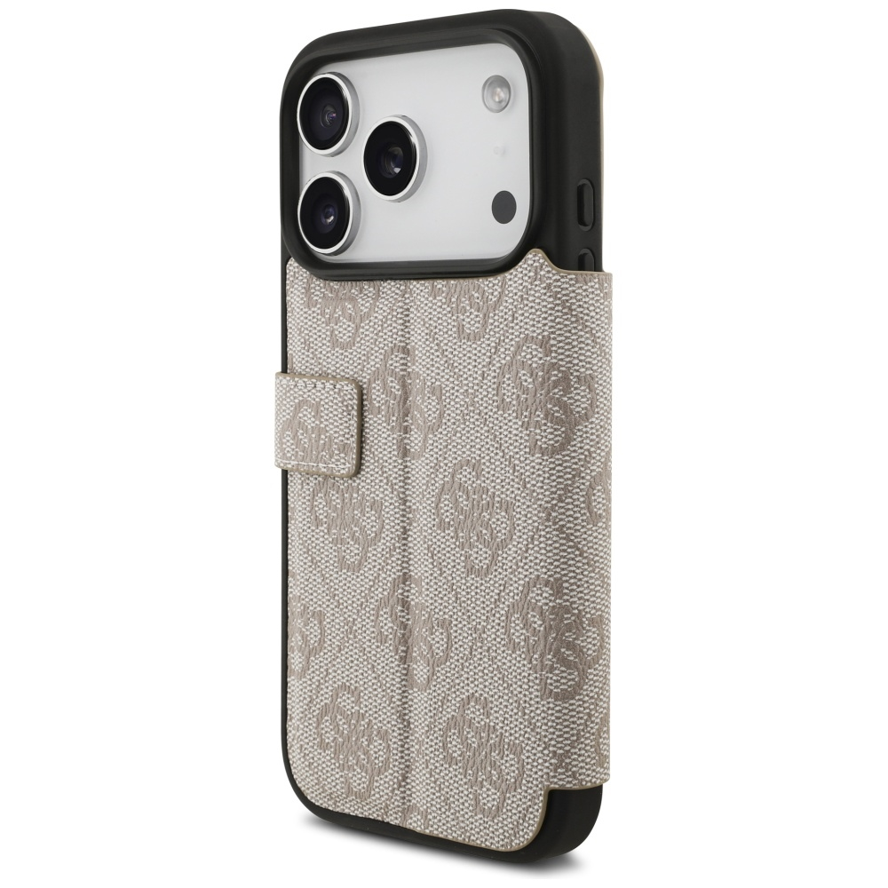 iPhone 17 Pro Leder Tasche Book 4G Metal Logo (GUBKP17L4GMGPI) - Rosa