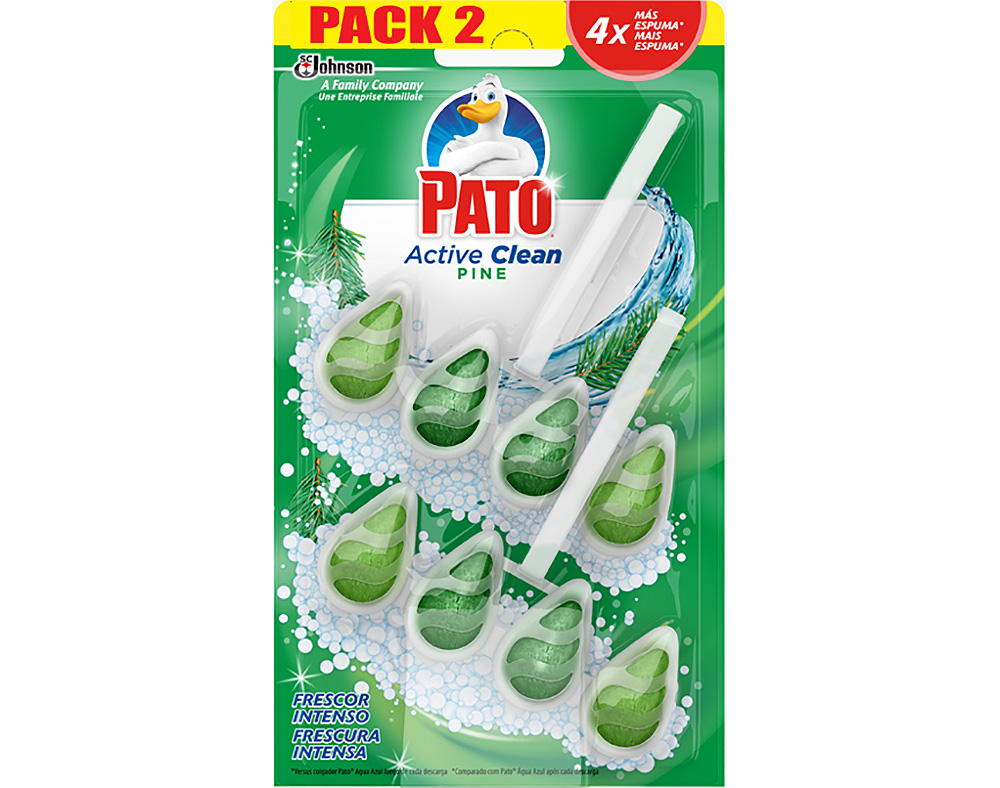 BLOCO PATO SANITÁRIO ACTIVE CLEAN PINHO 2X38.6G
