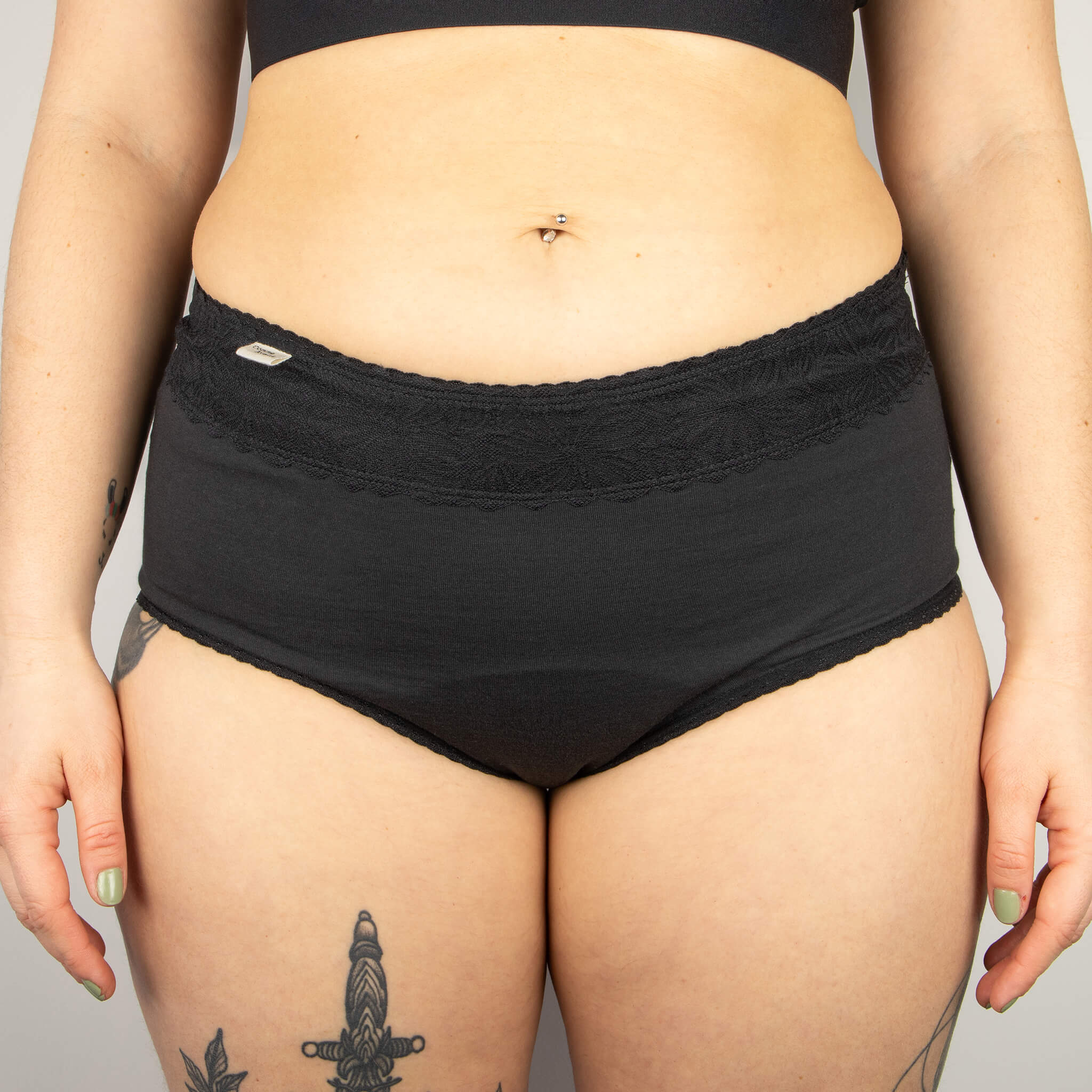 Shorty menstruel absorbant en coton bio - Version 1 - 1 shorty / Basique / Taille XS