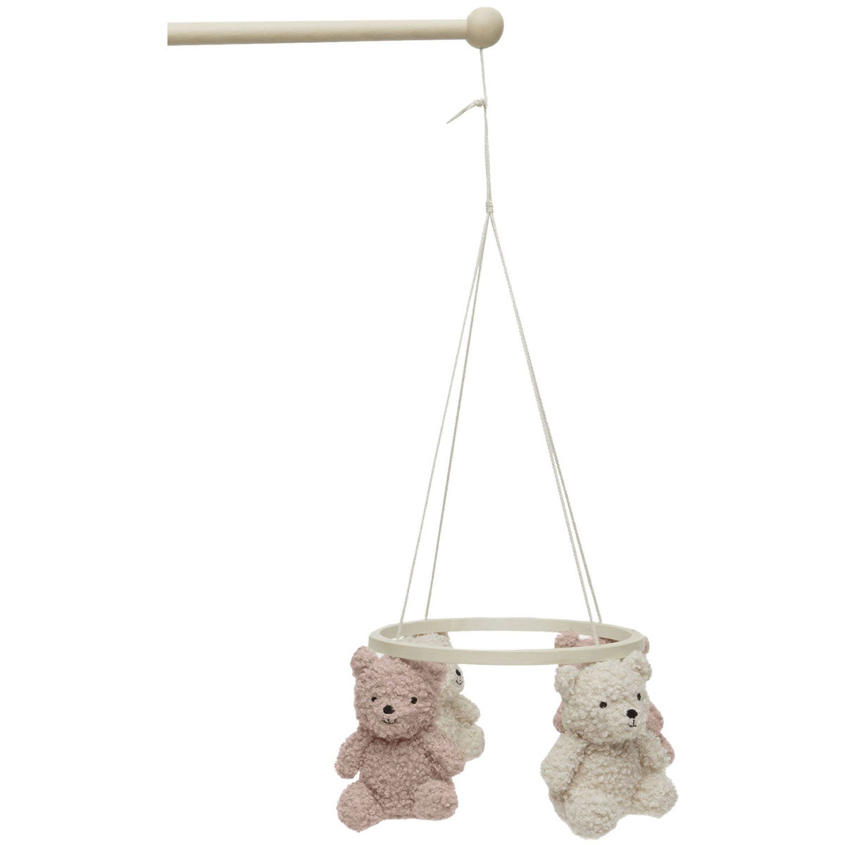 JolleinJollein   Baby Mobile teddy bear wild rose naturel