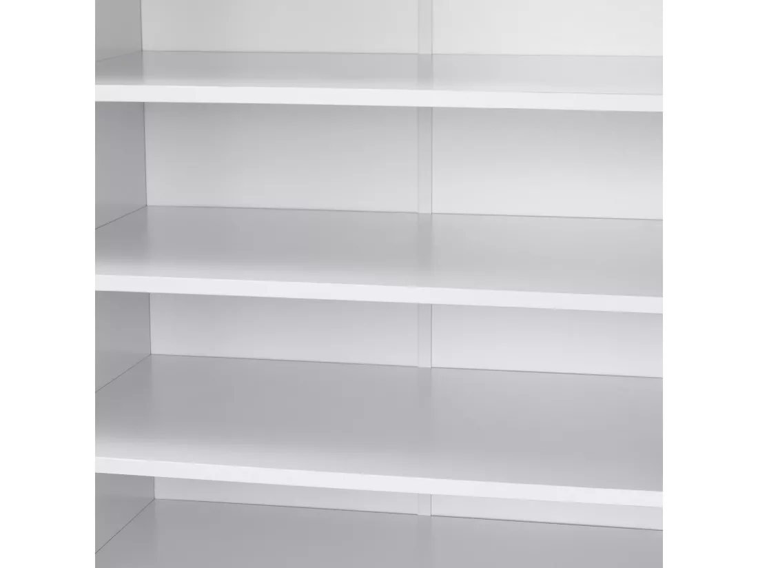 Meuble à chaussure rangement effet bois blanche 55 x 35 x 108 cm 03_0002837