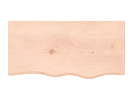 Étagère de vasque murale acier et bois de chêne massif