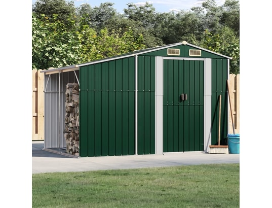VIDAXL - Abri de jardin vert 277x192,5x179 cm acier galvanisé