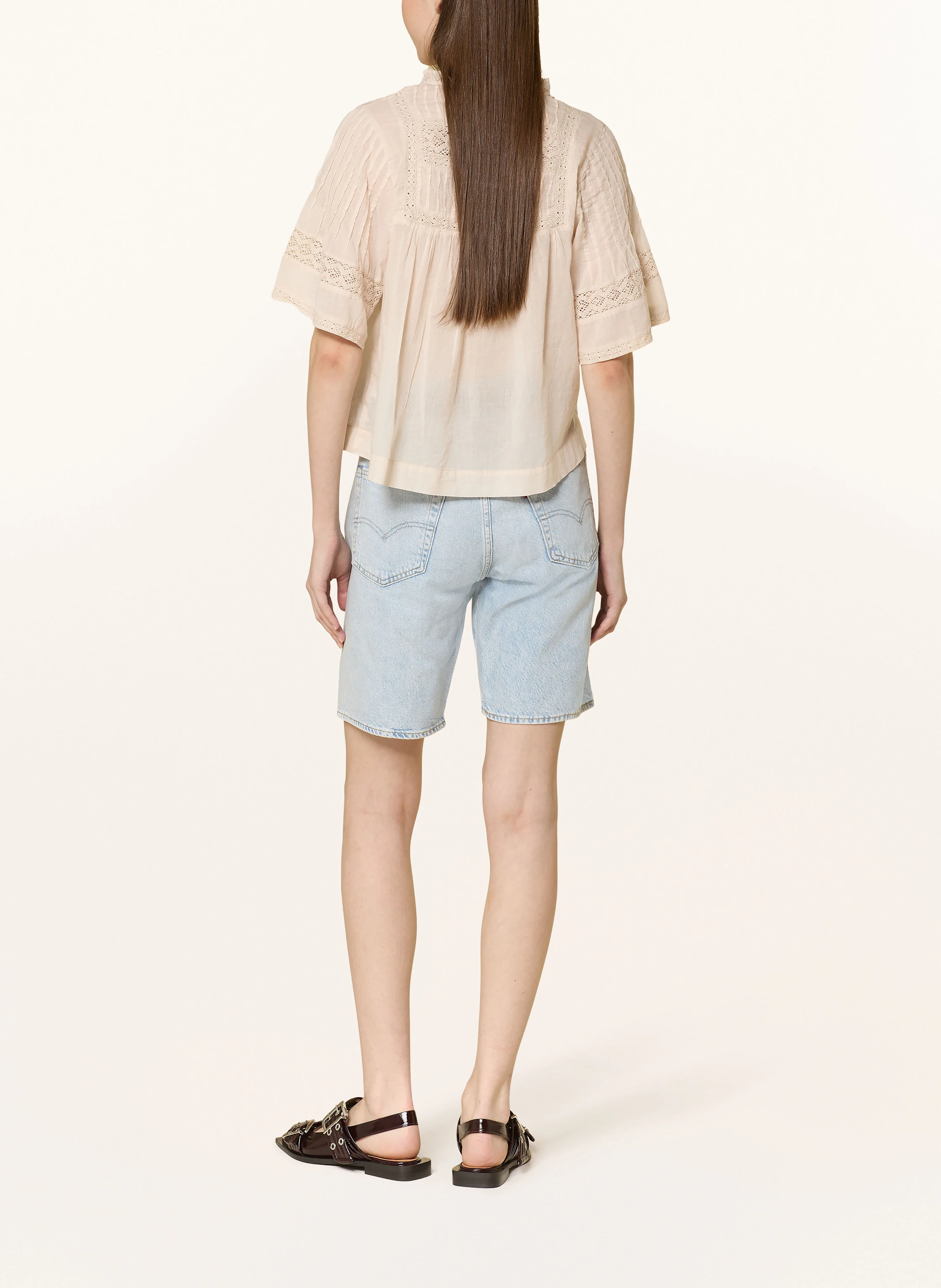 NEO NOIR Blusenshirt SIAMA mit Spitze