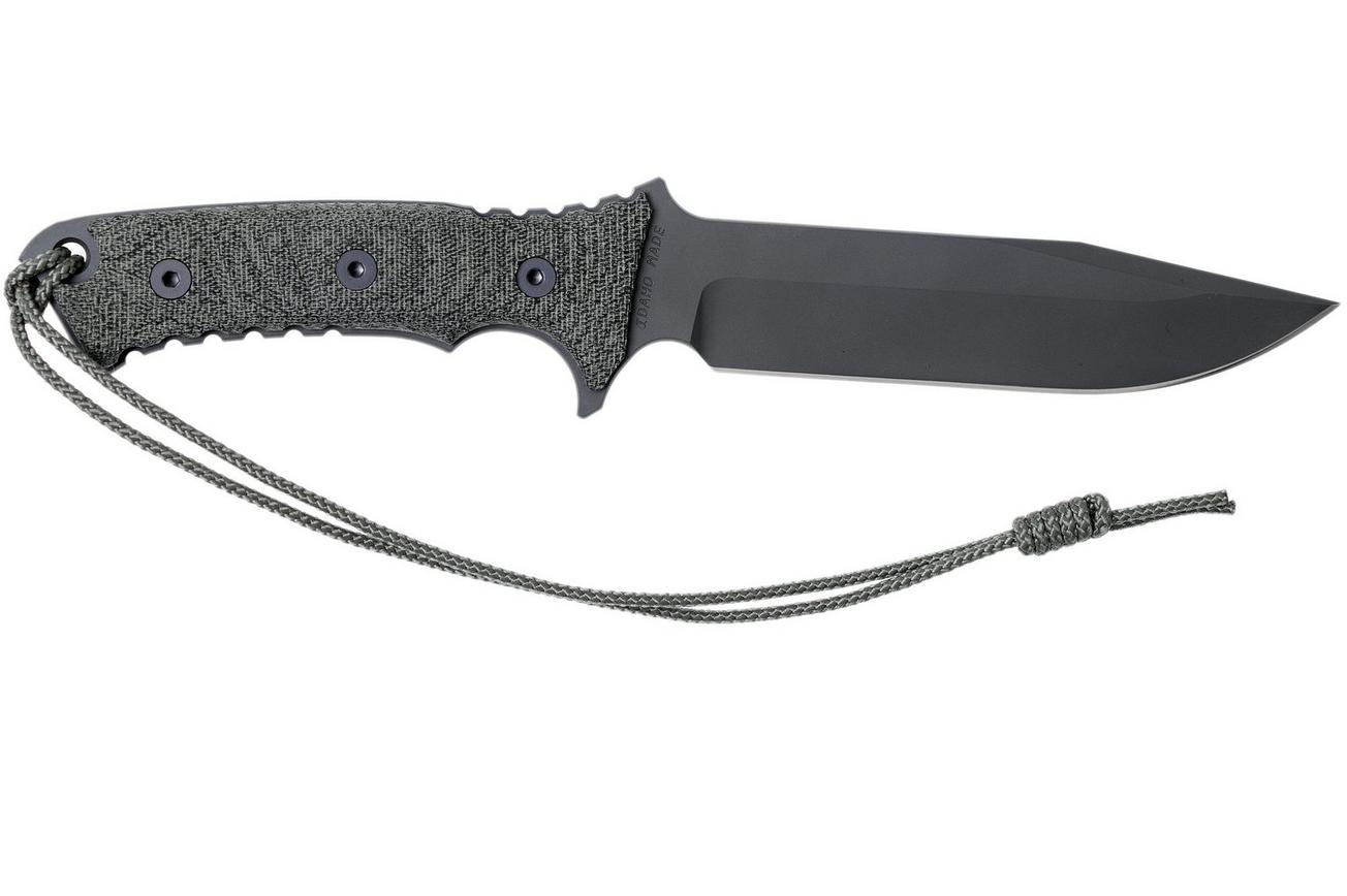 Chris Reeve Pacific Black PAC-1000 survivalmes, non serrated