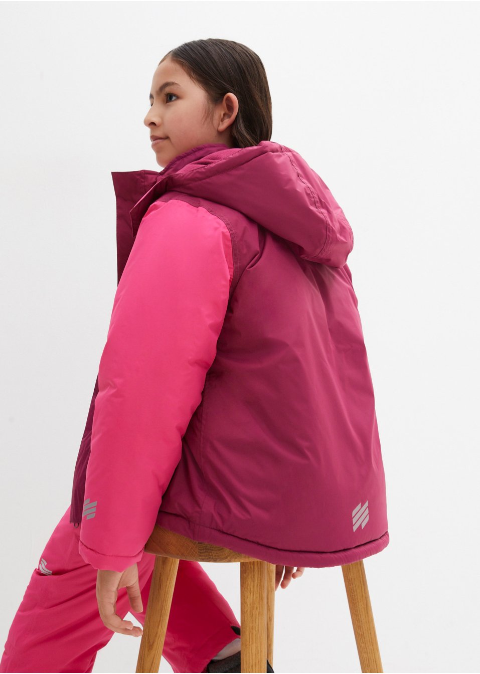 Veste de ski fille, imperméable et coupe-vent