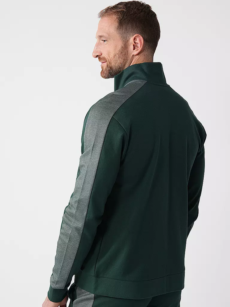 BOSS Loungewear Sweatjacke dunkelgrün