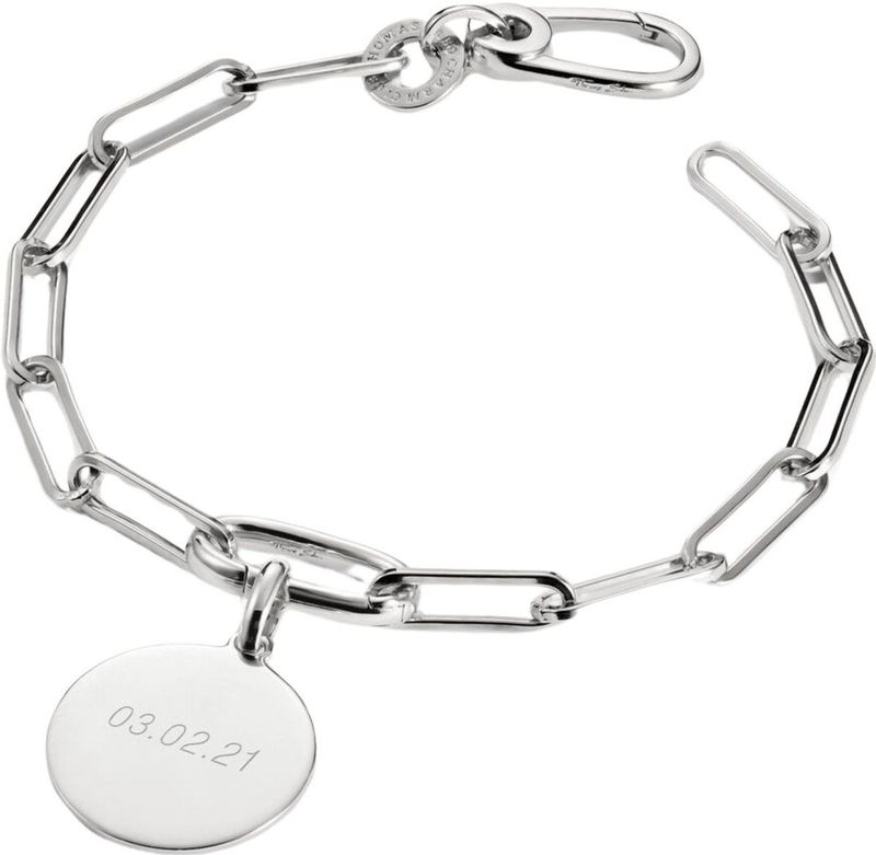 BedelArmband - Paperclip - Zilver