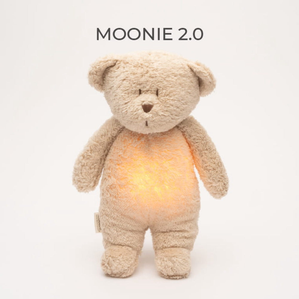 Køb Moonie Sand 2.0 Organic Humming Bjørn Med Pink Noise og en Lampe